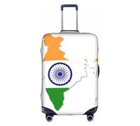 FLGHJNBJN Flag Map of India Printed Luggage Cover, Stretchable Trunk Guard, Personalised Baggage Shield, for Business Trip