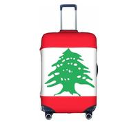 FLGHJNBJN Flag of Lebanon Printed Luggage Cover, Stretchable Trunk Guard, Personalised Baggage Shield, for Business Trip