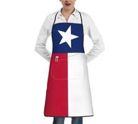 FLGHJNBJN Flag Of Texas Aprons With Pocket, Aprons Waterproof Adjustable Cooking Aprons For Kitchen Gardening And Salon