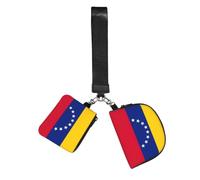 FLGHJNBJN Flag of Venezuela Printed Wrist Wallet Set for Women, 2 Pouches with Wristlet Strap for Keys Cash Cards Coins