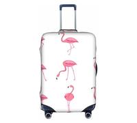 FLGHJNBJN Flamingos on White Printed Luggage Cover, Stretchable Trunk Guard, Personalised Baggage Shield, for Business Trip