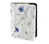 FLGHJNBJN Flowers and Cornflowers Daisies Print Travel Passport Cover Case with Document Holder Storage Pocket, Travel Must Have Synthetic Leather