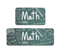 FLGHJNBJN Formulas Shapes Theory Math Lesson Word Kitchen Mats, 2pcs Kitchen Rugs, Cushioned Anti Fatigue Kitchen Mats For Floor, Non-Slip