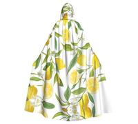 FLGHJNBJN Fresh Tropical Lemons Cloak For Men Women,Adult Renaissance Hooded Cape,Medieval Cloak,Cape For Halloween Cosplay Costumes
