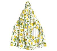 FLGHJNBJN Fresh Tropical Lemons Cloak For Men Women,Adult Renaissance Hooded Cape,Medieval Cloak,Cape For Halloween Cosplay Costumes