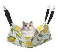 FLGHJNBJN Fresh Tropical Lemons Cozy Cat Hammock, Window Perch Bed, Adjustable Pet Sleeper With Soft Velvet For Indoor Cats