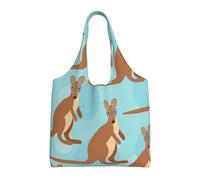 FLGHJNBJN Funny For Kangaroo Zoo Lightweight Canvas Tote Bag For Women, Spacious Reusable Commuter Bag For Daily Shopping Travel