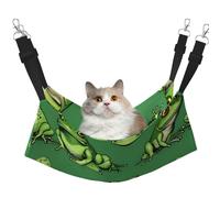 FLGHJNBJN Funny Green Frogs Cozy Cat Hammock, Window Perch Bed, Adjustable Pet Sleeper With Soft Velvet For Indoor Cats