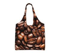 FLGHJNBJN Funny Roasted Coffee Beans Lightweight Canvas Tote Bag For Women, Spacious Reusable Commuter Bag For Daily Shopping Travel