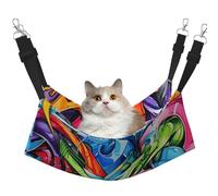 FLGHJNBJN Graffiti Drawing Cozy Cat Hammock, Window Perch Bed, Adjustable Pet Sleeper With Soft Velvet For Indoor Cats
