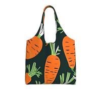 FLGHJNBJN Happy Carrot Seamless Pattern Lightweight Canvas Tote Bag For Women, Spacious Reusable Commuter Bag For Daily Shopping Travel