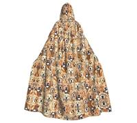 FLGHJNBJN Labrador Retriever Dogs Cloak For Men Women,Adult Renaissance Hooded Cape,Medieval Cloak,Cape For Halloween Cosplay Costumes