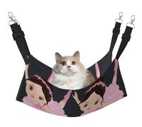 FLGHJNBJN Little Ballerina Dancing Girl Cozy Cat Hammock, Window Perch Bed, Adjustable Pet Sleeper With Soft Velvet For Indoor Cats