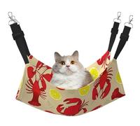 FLGHJNBJN Lobster And Crab Cozy Cat Hammock, Window Perch Bed, Adjustable Pet Sleeper With Soft Velvet For Indoor Cats