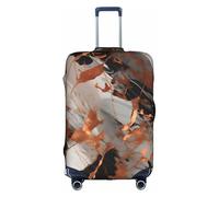 FLGHJNBJN Marble Texture Copper Splatter Printed Luggage Cover, Stretchable Trunk Guard, Personalised Baggage Shield, for Business Trip