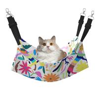 FLGHJNBJN Mexican Otomi Animals Cozy Cat Hammock, Window Perch Bed, Adjustable Pet Sleeper With Soft Velvet For Indoor Cats