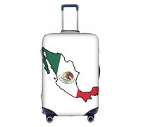 FLGHJNBJN Mexico Flag Map Printed Luggage Cover, Stretchable Trunk Guard, Personalised Baggage Shield, for Business Trip