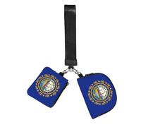 FLGHJNBJN New Hampshire state flag Printed Wrist Wallet Set for Women, 2 Pouches with Wristlet Strap for Keys Cash Cards Coins