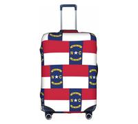 FLGHJNBJN North Carolina State Flag Printed Luggage Cover, Stretchable Trunk Guard, Personalised Baggage Shield, for Business Trip