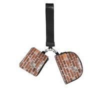FLGHJNBJN Old Brick Wall Printed Wrist Wallet Set for Women, 2 Pouches with Wristlet Strap for Keys Cash Cards Coins