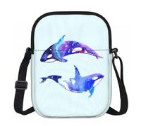 FLGHJNBJN Orca Killer Whale Printed Crossbody Bag for Women with Adjustable Strap, Small Shoulder Purse for Travel Work