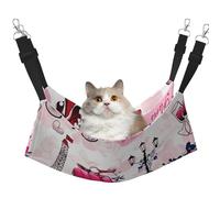 FLGHJNBJN Paris Eiffel Tower France Cozy Cat Hammock, Window Perch Bed, Adjustable Pet Sleeper With Soft Velvet For Indoor Cats