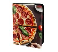 FLGHJNBJN Pizza Food Print Travel Passport Cover Case with Document Holder Storage Pocket, Travel Must Have Synthetic Leather