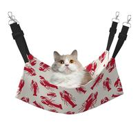 FLGHJNBJN Red Lobster Cozy Cat Hammock, Window Perch Bed, Adjustable Pet Sleeper With Soft Velvet For Indoor Cats