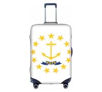 FLGHJNBJN Rhode Island State Flag Printed Luggage Cover, Stretchable Trunk Guard, Personalised Baggage Shield, for Business Trip