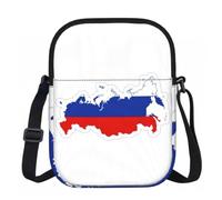 FLGHJNBJN Russian Flag Map Printed Crossbody Bag for Women with Adjustable Strap, Small Shoulder Purse for Travel Work