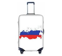 FLGHJNBJN Russian Flag Map Printed Luggage Cover, Stretchable Trunk Guard, Personalised Baggage Shield, for Business Trip