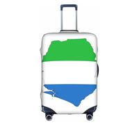 FLGHJNBJN Sierra Leone Flag Map Printed Luggage Cover, Stretchable Trunk Guard, Personalised Baggage Shield, for Business Trip