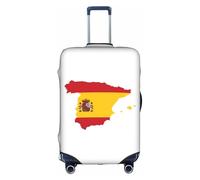 FLGHJNBJN Spanish Flag Map Printed Luggage Cover, Stretchable Trunk Guard, Personalised Baggage Shield, for Business Trip
