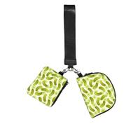 FLGHJNBJN Sushi Dill Pickles Printed Wrist Wallet Set for Women, 2 Pouches with Wristlet Strap for Keys Cash Cards Coins