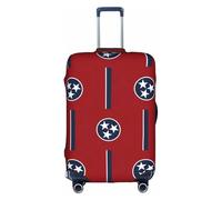 FLGHJNBJN Tennessee Flag Printed Luggage Cover, Stretchable Trunk Guard, Personalised Baggage Shield, for Business Trip