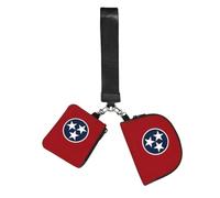FLGHJNBJN Tennessee flag Printed Wrist Wallet Set for Women, 2 Pouches with Wristlet Strap for Keys Cash Cards Coins