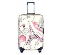 FLGHJNBJN The Paris Tower and a Bicycle Printed Luggage Cover, Stretchable Trunk Guard, Personalised Baggage Shield, for Business Trip