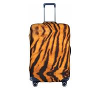FLGHJNBJN Tiger Striped Pattern Printed Luggage Cover, Stretchable Trunk Guard, Personalised Baggage Shield, for Business Trip