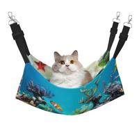 FLGHJNBJN Tropical Fish Cozy Cat Hammock, Window Perch Bed, Adjustable Pet Sleeper With Soft Velvet For Indoor Cats