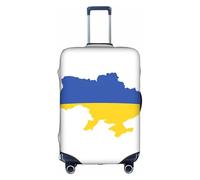 FLGHJNBJN Ukraine Flag Map Printed Luggage Cover, Stretchable Trunk Guard, Personalised Baggage Shield, for Business Trip