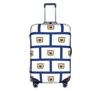 FLGHJNBJN West Virginia State Flag Printed Luggage Cover, Stretchable Trunk Guard, Personalised Baggage Shield, for Business Trip