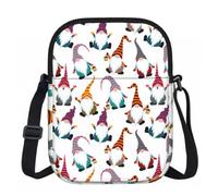 FLGHJNBJN Xmas Funny Gnomes Printed Crossbody Bag for Women with Adjustable Strap, Small Shoulder Purse for Travel Work