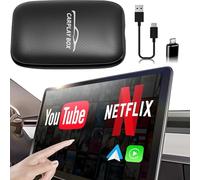 Flgocexs Wireless Carplay Adapter - 3 in 1 Wireless Carplay and Android Auto Adapter with Built in Netflix YouTube Support TF Card Only for Original Car Models After 2016 with Wired Car Play