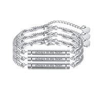FLHEART Cremation Urns Bracelet for Ashes | Personalized Customized Stainless Steel ID Bar Braided Bracelet for Ashes Holder Keepsake Locket for Women Men Memorial Bracelet for Ashes, Metal