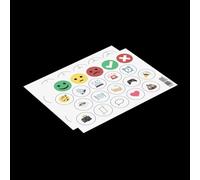 Flic Button Sticker Sheet - 2 Sheets with 20 Stickers for Flic 2 Smart Buttons - Customizable Labels to Personalise Each Button - Includes 3 Blank Stickers