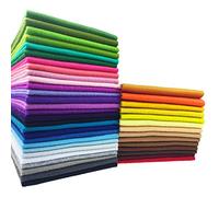 flic-flac 42pcs 1.4mm Soft Thick Felt Fabric Sheet Assorted Color Felt Pack DIY Craft Sewing Squares Nonwoven Patchwork (25 x 25 cm)