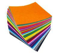 flic-flac 48pcs Felt Fabric Sheet Assorted Color Felt Pack DIY Craft Squares Nonwoven (20 x 20 cm)