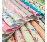 flic-flac Pure Cotton Craft Fabric Bundle Squares Patchwork Lint DIY Sewing Scrapbooking Quilting Dot Pattern Artcraft (60pcs, 12 x 12 inches)