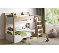 Flick Bunk Bed with Storage Flair Light Oak Single