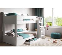 Flick Bunk Bed with Storage Flair White Single